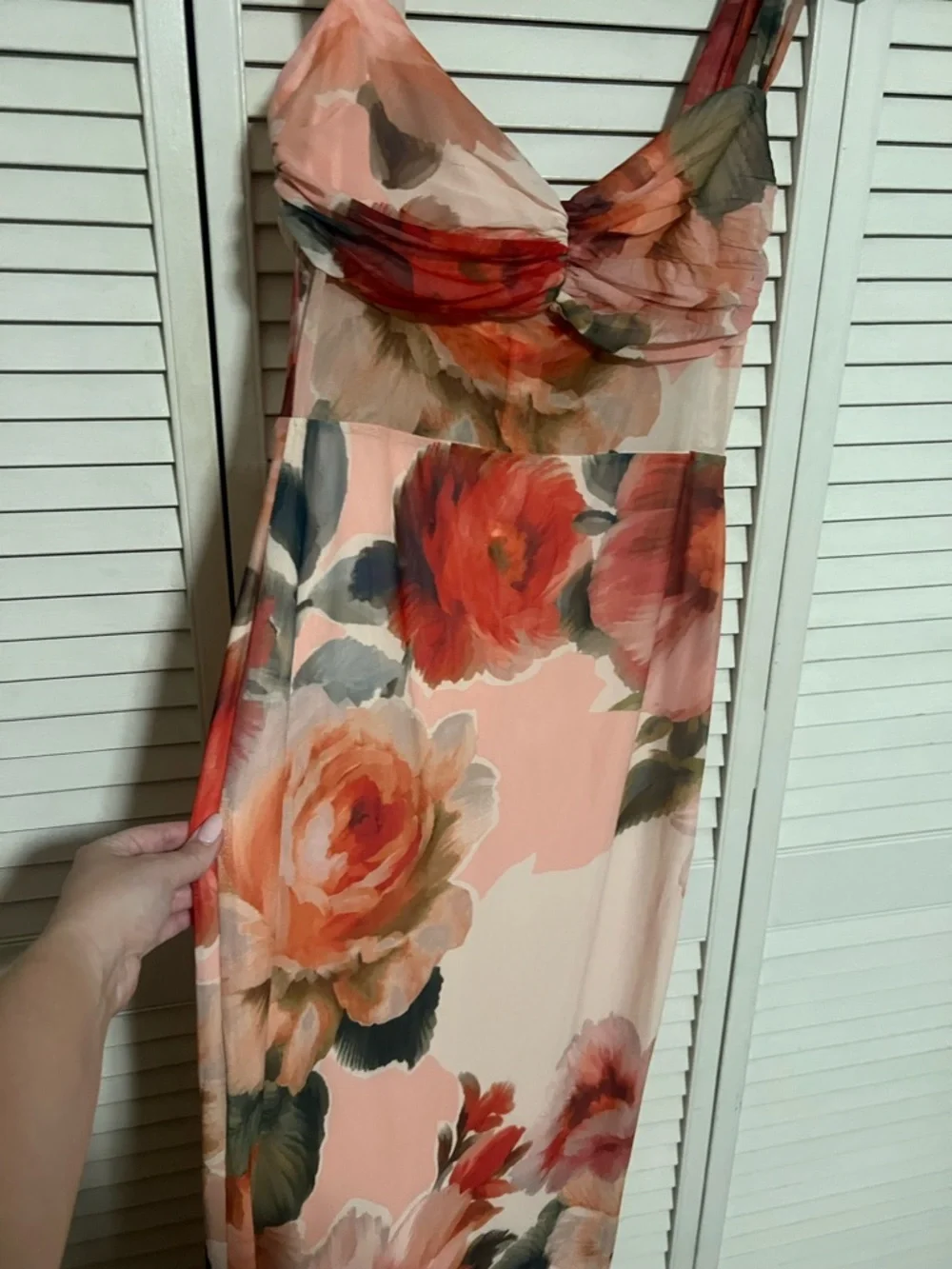 First Glow Floral Mesh Maxi Dress - Picture 6 of 8